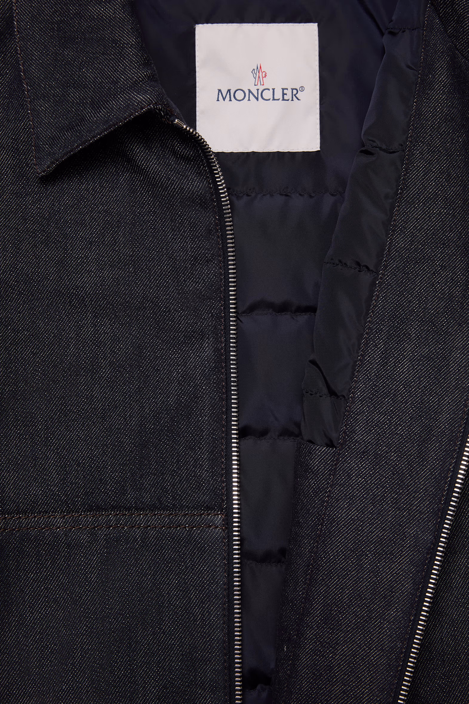 Chaqueta camisera con plumón de tejido vaquero Ormoy Hombre Azul Denim Moncler 8